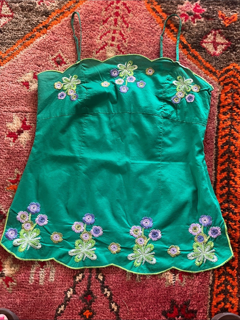 Cotton embroidered summer top L